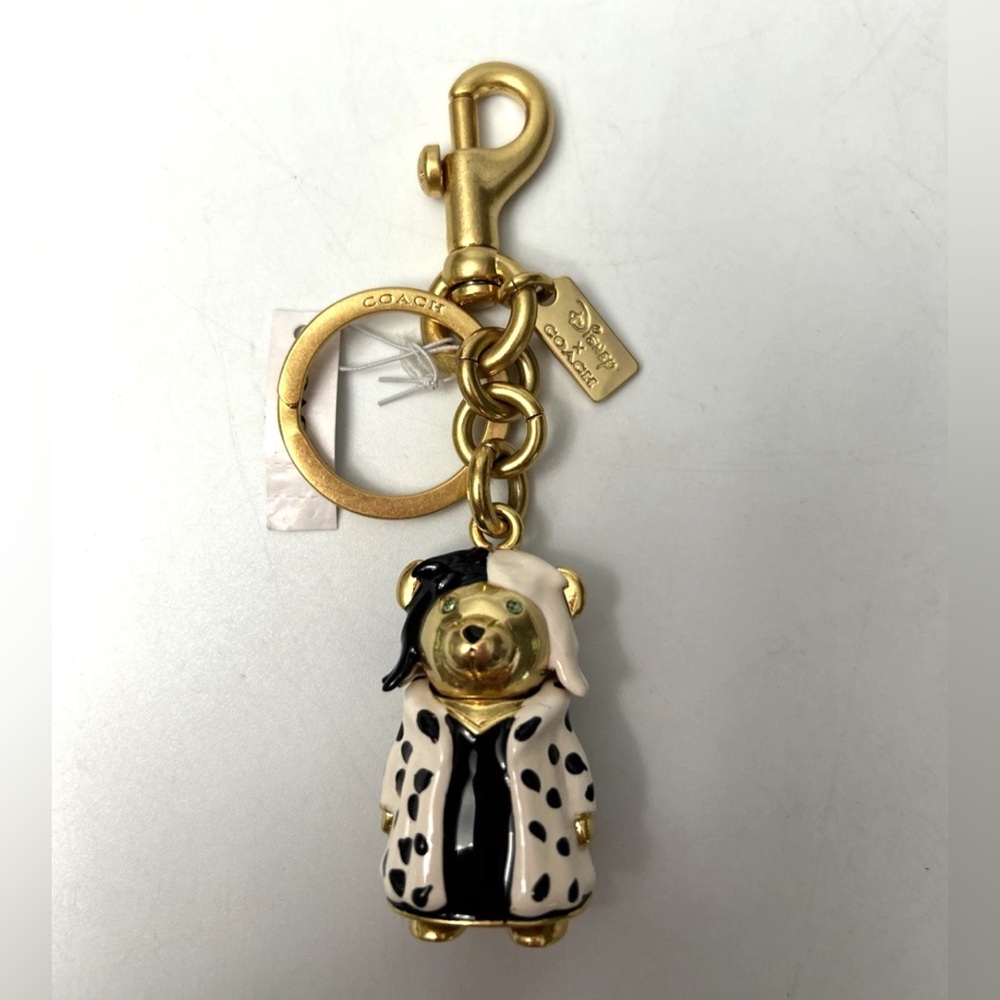 Coach Gold and Black Bear Keychain